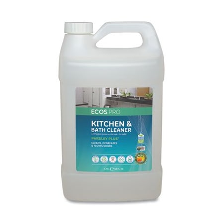 Earth Friendly Products Kitchen-Bathroom Cleaner, Bottel, 1GAL, Parsley PL974604